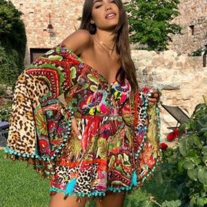 Cotton Romper Shorts Outfit Bohemian